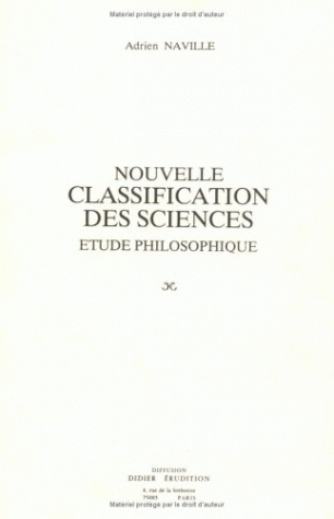 Nouvelle classification des sciences, Étude philosophique (9782864601654-front-cover)