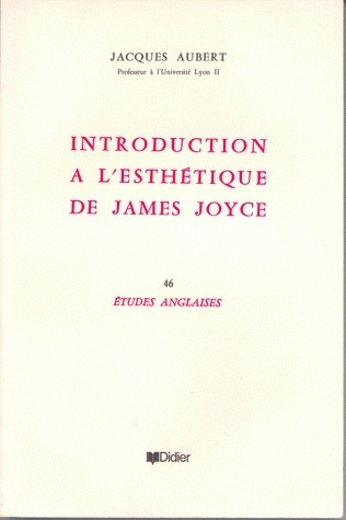 Introduction à l'esthétique de James Joyce (9782864604488-front-cover)