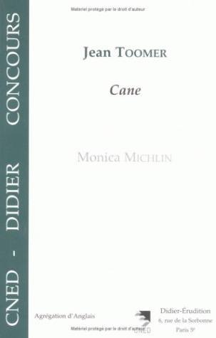 Jean Toomer - Cane (9782864603207-front-cover)