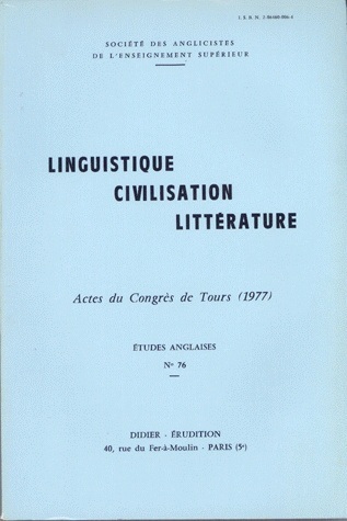 Linguistique, Civilisation, Littérature (9782864604648-front-cover)