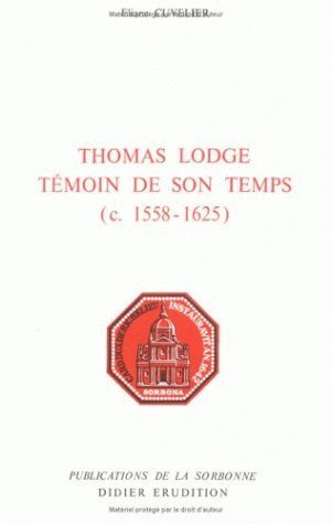Thomas Lodge, témoin de son temps (c. 1558-1625) (9782864600534-front-cover)
