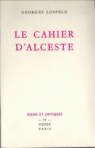 Le Cahier d'Alceste (9782864604761-front-cover)