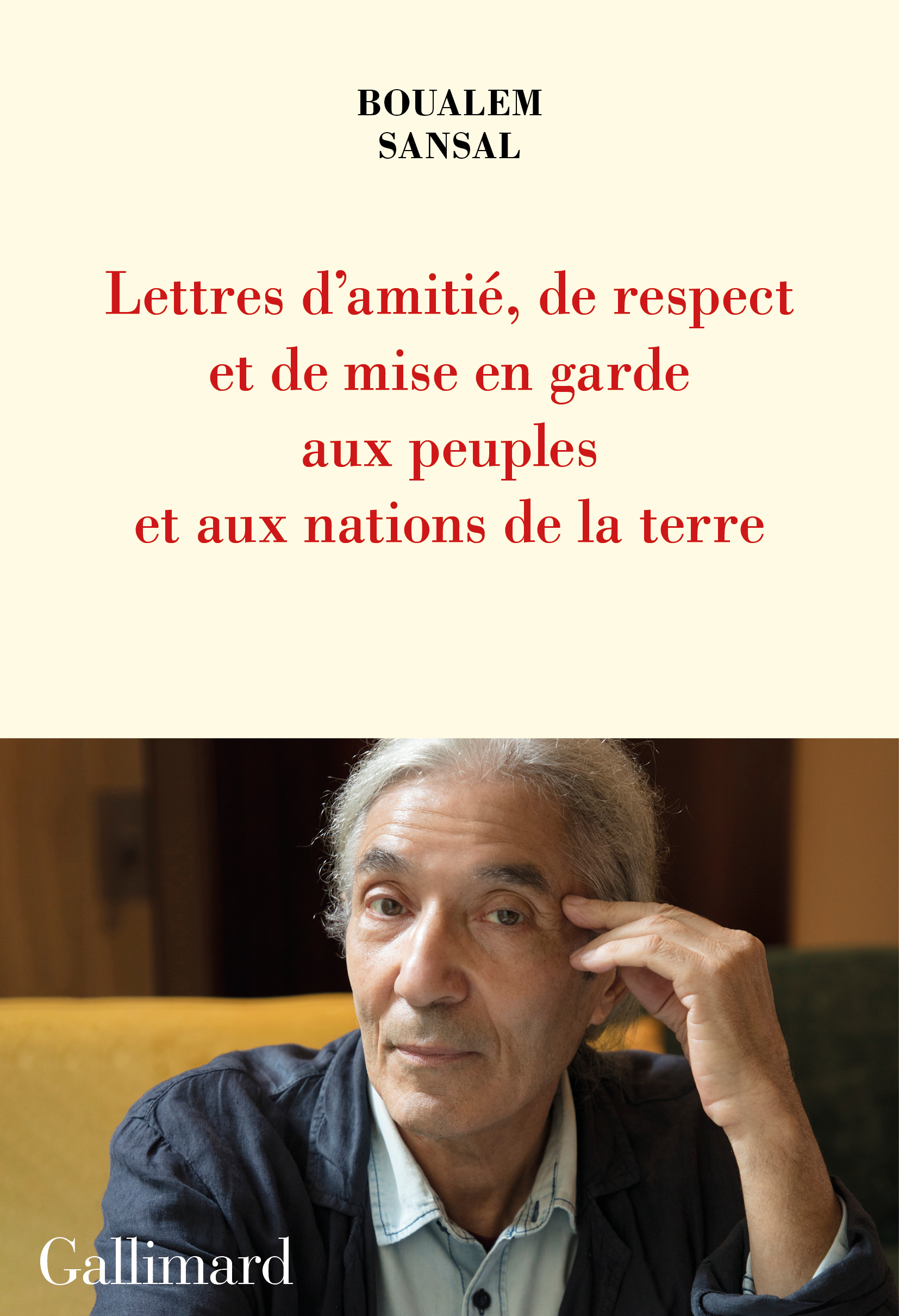 Lettre d'amitié, de respect et de mise en garde aux peuples et aux nations de la terre (9782072958212-front-cover)