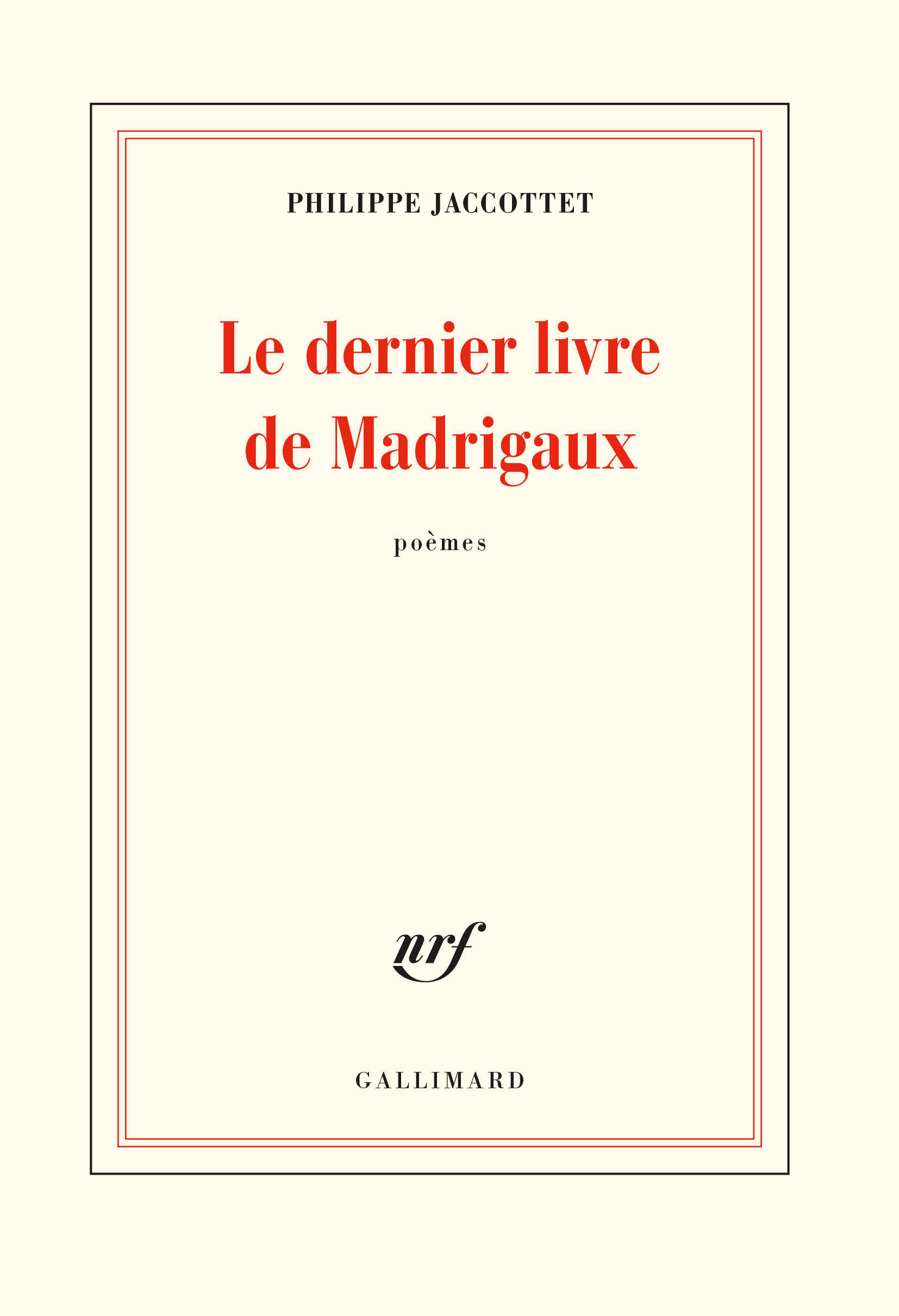 Le dernier livre de Madrigaux (9782072931260-front-cover)