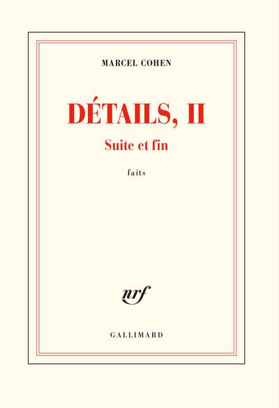 Détails, II, Suite et fin (9782072913259-front-cover)