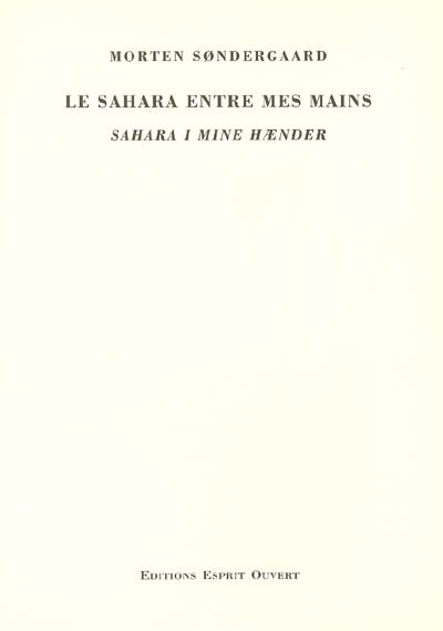 Le Sahara entre mes mains (9782883290730-front-cover)