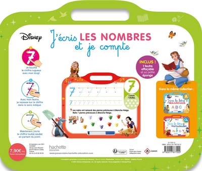 Disney - Les grands Classiques Disney - Ardoise J'écris les nombres et je compte  (3-6 ans) (9782017877202-back-cover)
