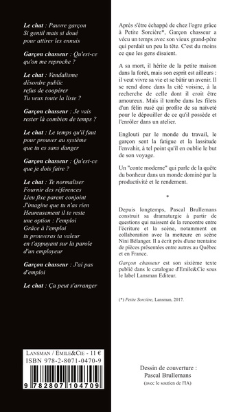 GARCON CHASSEUR (9782807104709-back-cover)