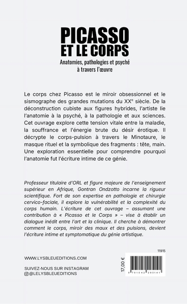 Picasso et le corps Anatomies, pathologies et psyché à travers l'oeuvre (9791042295141-back-cover)