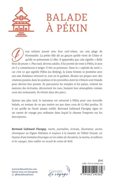 BALADE À PÉKIN, Une promenade littéraire et sentimentale (9791042292362-back-cover)