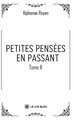 Petites pensées en passant, Tome II (9791042299347-front-cover)
