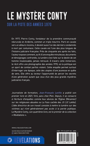 LE MYSTÈRE CONTY, SUR LA PISTE DES ANNÉES 1970 (9791042297183-back-cover)