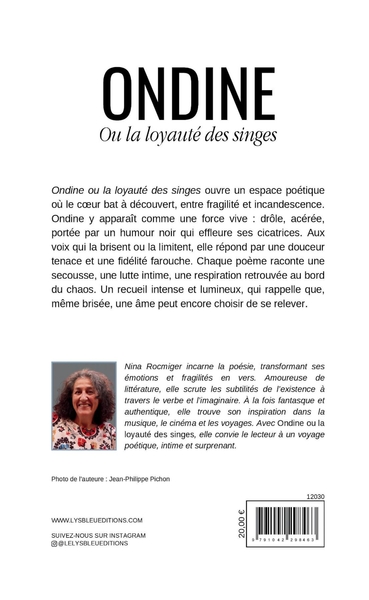 Ondine, Ou la loyauté des singes (9791042298463-back-cover)