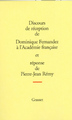 Discours de réception à l'académie française (9782246737711-front-cover)