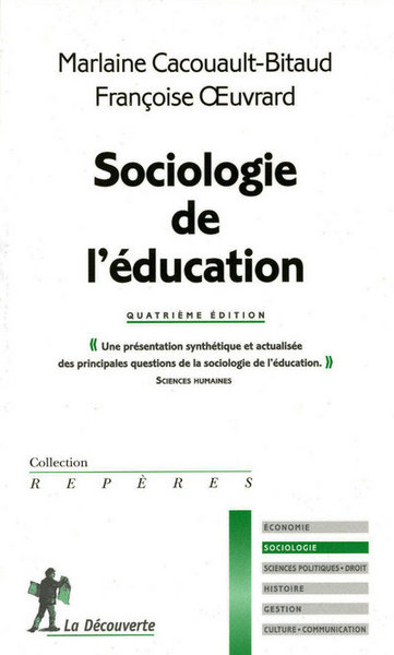 Sociologie de l'éducation (9782707156969-front-cover)