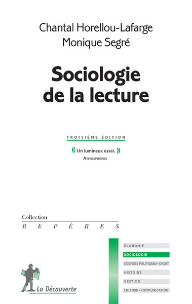 Sociologie de la lecture 3e édition (9782707191175-front-cover)