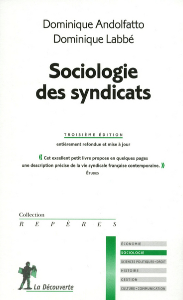 Sociologie des syndicats (N.éd) (9782707170125-front-cover)