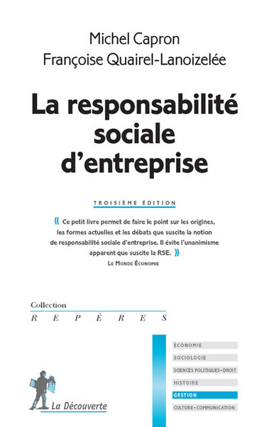 La responsabilité sociale d'entreprise 3 édition (9782707190642-front-cover)