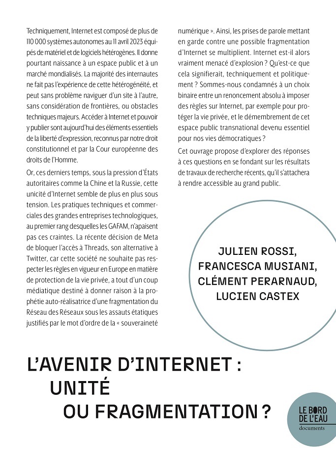 L'avenir d'internet : unité ou fragmentation ? (9782385190682-front-cover)