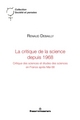 La critique de la science depuis 1968, Critique des sciences et études des sciences en France après Mai 68 (9782705689353-front-cover)