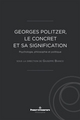 Georges Politzer, le concret et sa signification, Psychologie, philosophie et politique (9782705692032-front-cover)