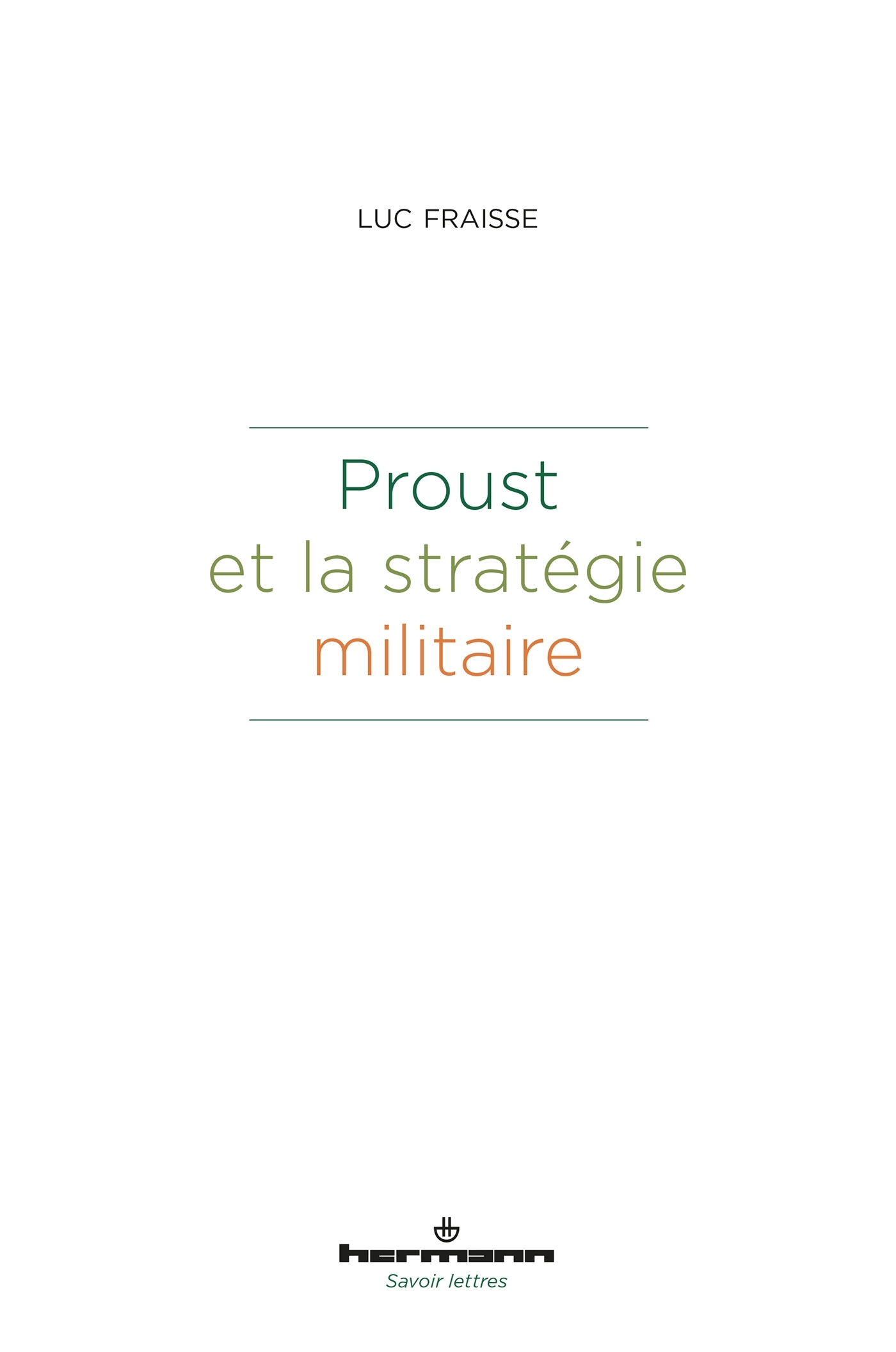 Proust et la stratégie militaire (9782705695637-front-cover)
