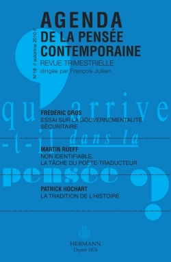 Agenda de la pensée contemporaine, n° 18 (9782705670993-front-cover)