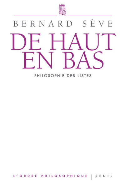 De haut en bas, Philosophie des listes (9782021011838-front-cover)