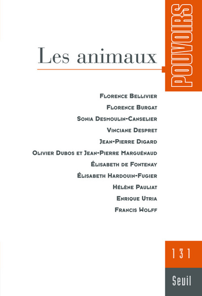 Pouvoirs, n° 131, tome 31, Les Animaux (9782020986762-front-cover)