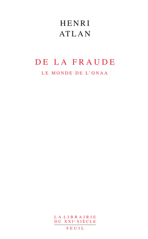 De la fraude. Le monde de l'onaa (9782020967556-front-cover)