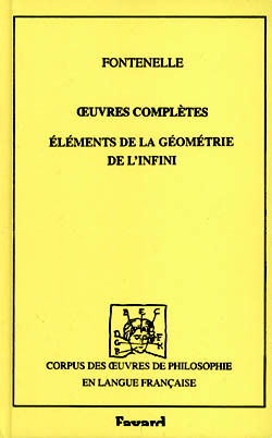 Oeuvres complètes, 1727, Éléments de la géométrie de l'infini (9782213598307-front-cover)