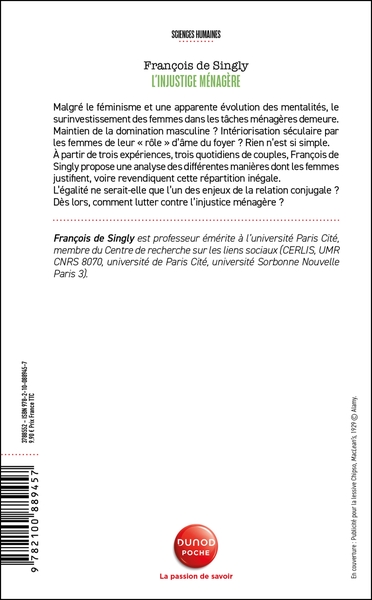 L'injustice ménagère (9782100889457-back-cover)