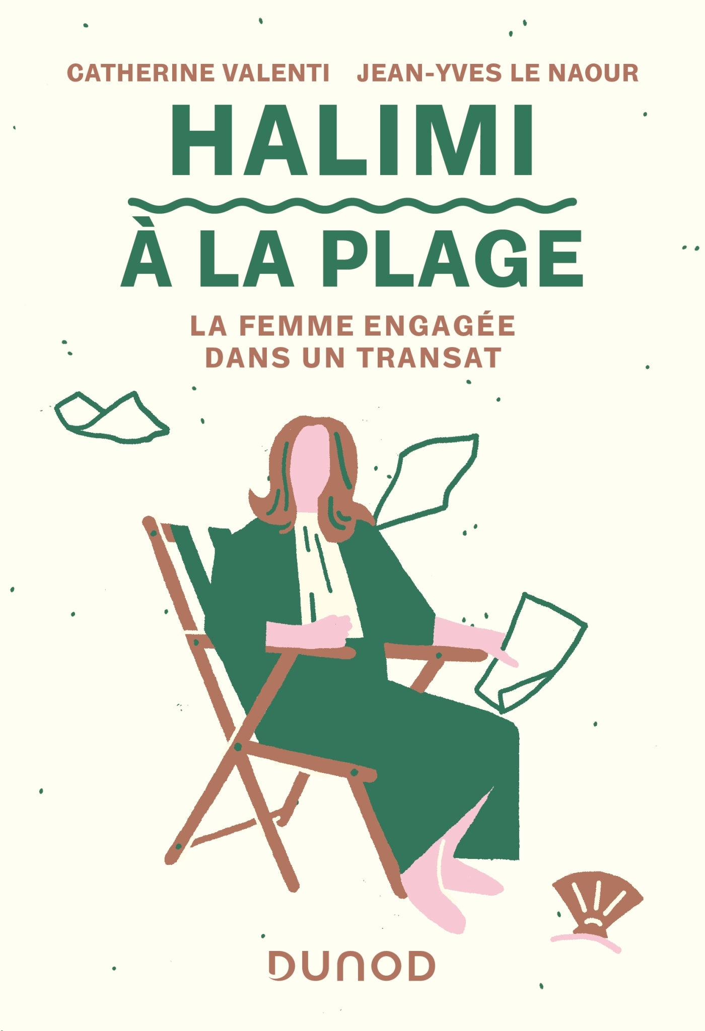 Halimi à la plage, La femme engagée dans un transat (9782100838875-front-cover)