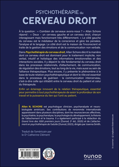 Psychothérapie du cerveau droit (9782100871490-back-cover)