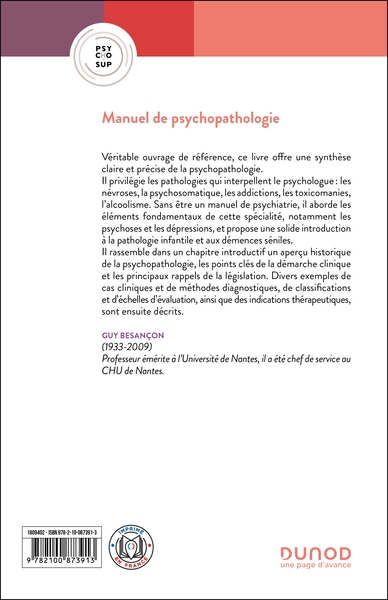 Manuel de psychopathologie (9782100873913-back-cover)