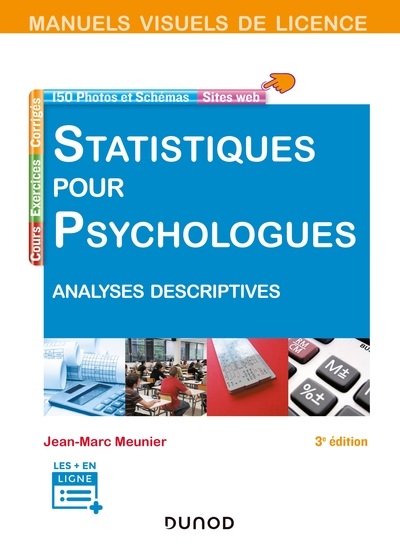 Manuel visuel - Statistiques pour psychologues - 3e éd. - Analyses descriptives, Analyses descriptives (9782100801749-front-cover)