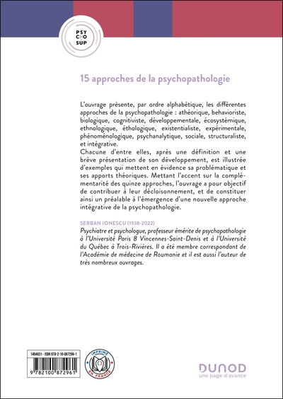 15 approches de la psychopathologie (9782100872961-back-cover)