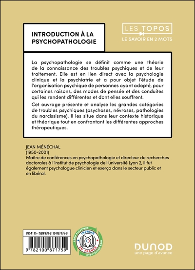 Introduction à la psychopathologie (9782100871759-back-cover)
