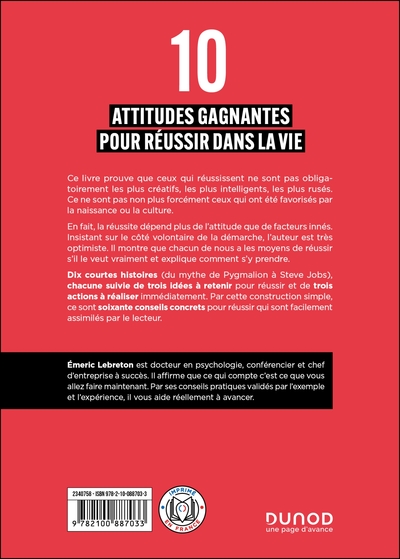10 attitudes gagnantes pour réussir dans la vie (9782100887033-back-cover)