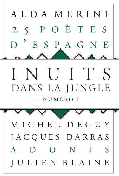 Inuits dans la jungle - numéro 1 25 poètes d'Espagne (9782859207595-front-cover)