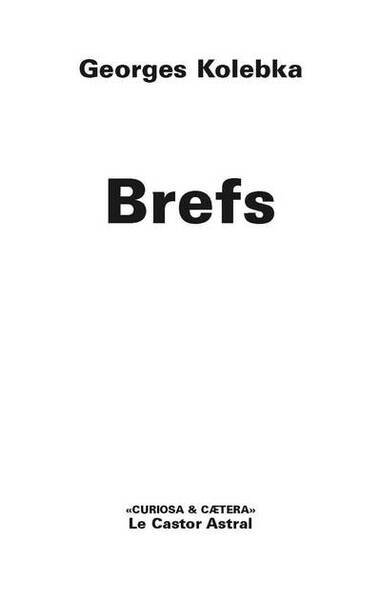 Brefs (9782859208424-front-cover)