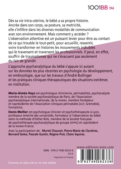 Le bébé a une histoire, Cliniques du prénatal et de la sensorialité (9782749282336-back-cover)