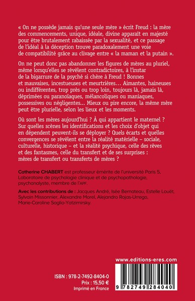 Où sont les mères ?, Les lieux et les moments du maternel (9782749284040-back-cover)