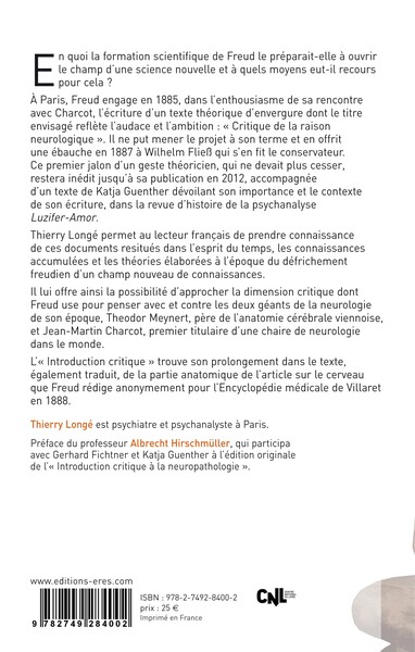 Freud, critique de la raison neurologique (1885-1896) (9782749284002-back-cover)