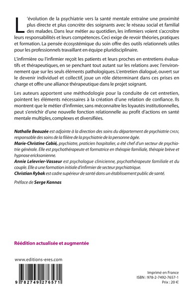 L'entretien infirmier en santé mentale, L'apport systémique dans une profession en mutation (9782749276571-back-cover)