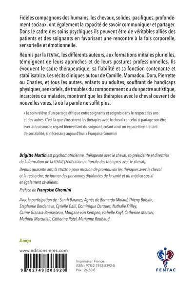Thérapies avec le cheval, Nouvelles perspectives de soin (9782749283920-back-cover)