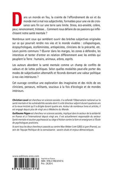 Souci écologique et santé mentale dans un monde troublé (9782749281476-back-cover)
