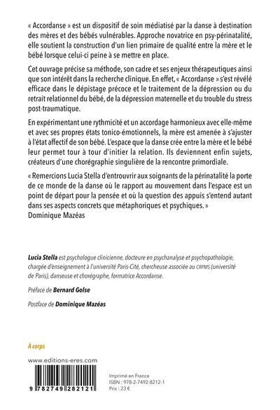 L'"accordanse" mère-bébé, Un dispositif de soin et de recherche en périnatalité (9782749282121-back-cover)