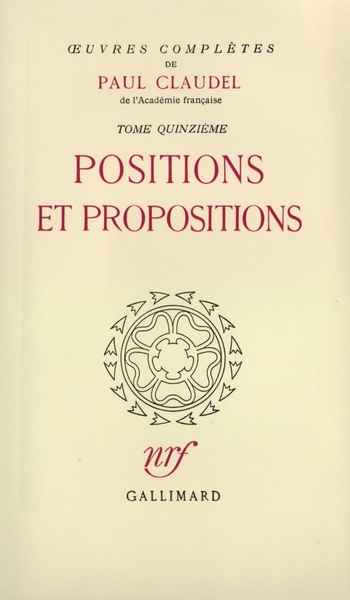 Œuvres complètes, Positions et propositions (9782070182695-front-cover)
