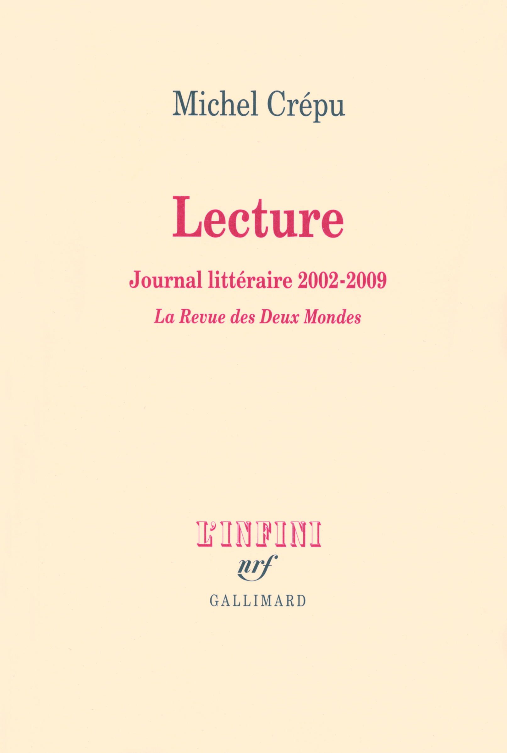 Lecture, Journal littéraire (2002-2009) (9782070126514-front-cover)